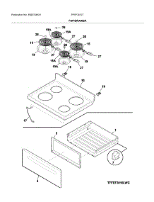 Top / Drawer parts for Frigidaire Range FFEF3012TBC from AppliancePartsPros.com