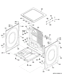 Cabinet & Top Panel parts for Ge Dryer GFDS250GF0WW from AppliancePartsPros.com