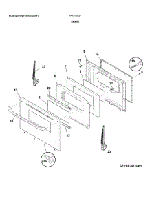 Door parts for Frigidaire Range FFEF3012TBC from AppliancePartsPros.com