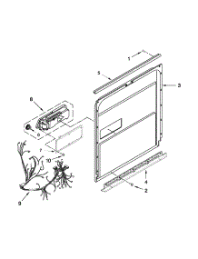 Inner Door Parts parts for Kenmore Dishwasher 665.12813K311 (66512813K311, 665 12813K311) from AppliancePartsPros.com