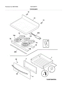 Top / Drawer parts for Frigidaire Range FGEF3059TFF from AppliancePartsPros.com