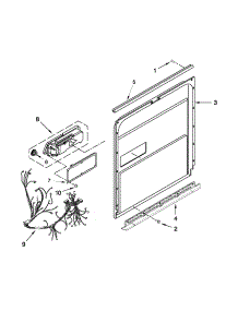 Inner Door Parts parts for Kenmore Dishwasher 665.12776K311 (66512776K311, 665 12776K311) from AppliancePartsPros.com