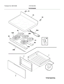 Top / Drawer parts for Frigidaire Range CFEF3052TSB from AppliancePartsPros.com