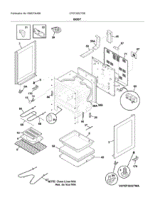 Body parts for Frigidaire Range CFEF3052TSB from AppliancePartsPros.com