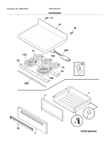 Top / Drawer parts for Frigidaire Range FFEF3054TDF from AppliancePartsPros.com