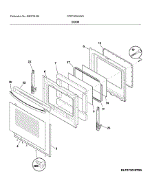 Door parts for Frigidaire Range CFEF3054UWB from AppliancePartsPros.com