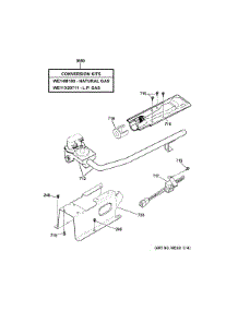 Gas Valve & Burner Assembly parts for Ge Dryer GTX18GSSJ0WW from AppliancePartsPros.com