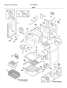 Body parts for Frigidaire Range CFEF3056TWD from AppliancePartsPros.com