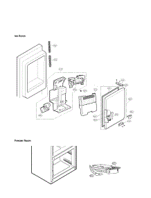 Ice Maker And Ice Bin Parts parts for Lg Refrigerator LFX25973ST/00 from AppliancePartsPros.com