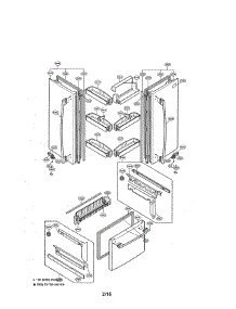 Doors parts for Lg Refrigerator LFC25760SB/00 from AppliancePartsPros.com
