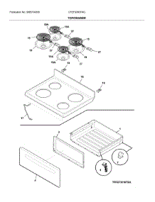 Top / Drawer parts for Frigidaire Range CFEF3056TWC from AppliancePartsPros.com