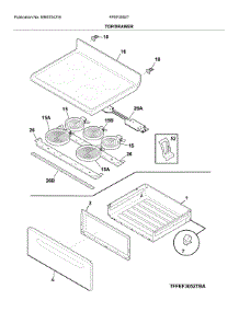 Top / Drawer parts for Frigidaire Range FFEF3052TBB from AppliancePartsPros.com