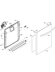 Door Assy parts for Kenmore Dishwasher 630.13913012 (63013913012, 630 13913012) from AppliancePartsPros.com