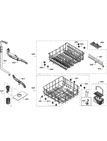 Baskets parts for Kenmore Dishwasher 630.13913012 (63013913012, 630 13913012) from AppliancePartsPros.com