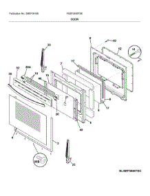 Door parts for Frigidaire Range FGEF3059TDE from AppliancePartsPros.com