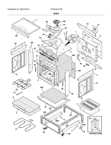 Body parts for Frigidaire Range FFES3016TSB from AppliancePartsPros.com
