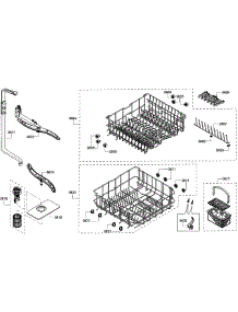 Baskets parts for Kenmore Dishwasher 630.13909013 (63013909013, 630 13909013) from AppliancePartsPros.com