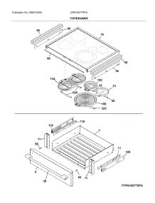 Top / Drawer parts for Frigidaire Range CPEH3077RFG from AppliancePartsPros.com