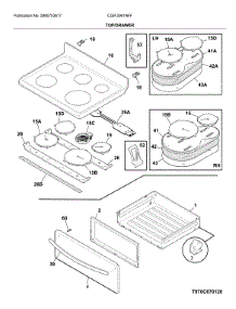 Top / Drawer parts for Frigidaire Range CGIF3061NFF from AppliancePartsPros.com