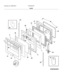 Door parts for Frigidaire Range CGIF3061NFF from AppliancePartsPros.com