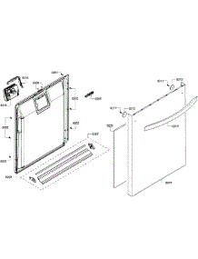 Door Assy parts for Kenmore Dishwasher 630.13912012 (63013912012, 630 13912012) from AppliancePartsPros.com