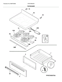 Top / Drawer parts for Frigidaire Range CFEF3056USA from AppliancePartsPros.com
