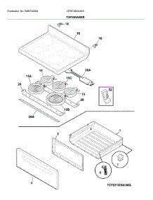 Top / Drawer parts for Frigidaire Range CFEF3054UWA from AppliancePartsPros.com
