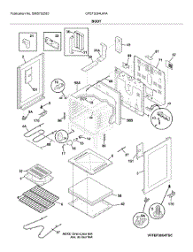 Body parts for Frigidaire Range CFEF3054UWA from AppliancePartsPros.com
