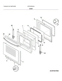 Door parts for Frigidaire Range CFEF3054UWA from AppliancePartsPros.com