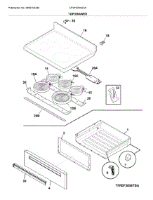 Top / Drawer parts for Frigidaire Range CFEF3054USA from AppliancePartsPros.com