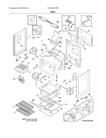 Body parts for Frigidaire Range FGGF3047TFB from AppliancePartsPros.com