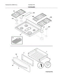 Top / Drawer parts for Frigidaire Range FGGF3047TFB from AppliancePartsPros.com