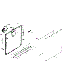 Door Assy parts for Kenmore Dishwasher 630.13902012 (63013902012, 630 13902012) from AppliancePartsPros.com