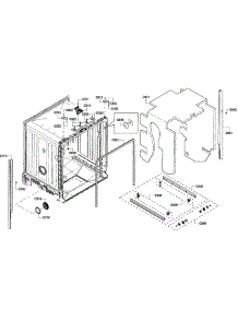 Cabinet parts for Kenmore Dishwasher 630.13902012 (63013902012, 630 13902012) from AppliancePartsPros.com