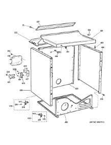 Cabinet & Top Panel parts for Ge Dryer DCCB330EJ4WC from AppliancePartsPros.com
