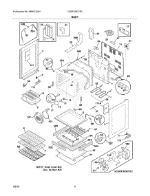 Body parts for Frigidaire Range CGEF3062TFD from AppliancePartsPros.com