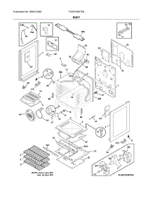 Body parts for Frigidaire Range FGGF3059TFB from AppliancePartsPros.com