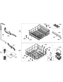 Baskets parts for Kenmore Dishwasher 630.13903014 (63013903014, 630 13903014) from AppliancePartsPros.com