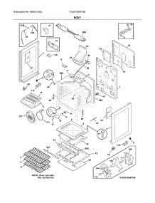 Body parts for Frigidaire Range FGGF3059TDB from AppliancePartsPros.com