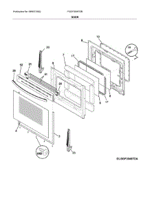 Door parts for Frigidaire Range FGGF3059TDB from AppliancePartsPros.com
