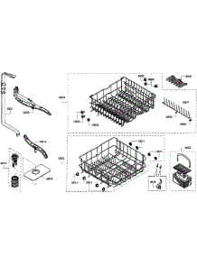Baskets parts for Kenmore Dishwasher 630.13903012 (63013903012, 630 13903012) from AppliancePartsPros.com