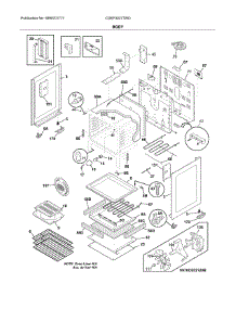 Body parts for Frigidaire Range CGEF3037TWD from AppliancePartsPros.com