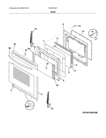 Door parts for Frigidaire Range FGEF3036TBD from AppliancePartsPros.com