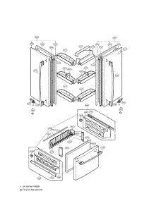 Doors parts for Lg Refrigerator LFC25760SW/00 from AppliancePartsPros.com