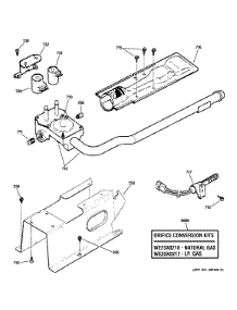 Gas Valve & Burner Assembly parts for Ge Dryer GFDN120GD1WW from AppliancePartsPros.com