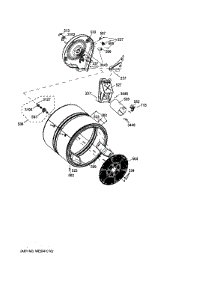 Drum parts for Ge Dryer GFDN120GD1WW from AppliancePartsPros.com