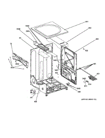 Cabinet & Top Panel parts for Ge Dryer GFDN120GD1WW from AppliancePartsPros.com