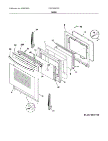 Door parts for Frigidaire Range FGEF3059TFE from AppliancePartsPros.com