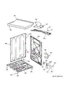 Cabinet & Top Panel parts for Ge Dryer GTDX180ED5WW from AppliancePartsPros.com