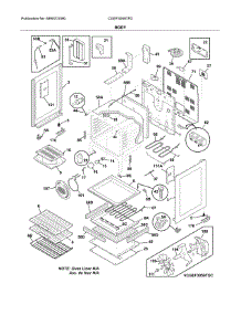 Body parts for Frigidaire Range CGEF3059TFD from AppliancePartsPros.com
